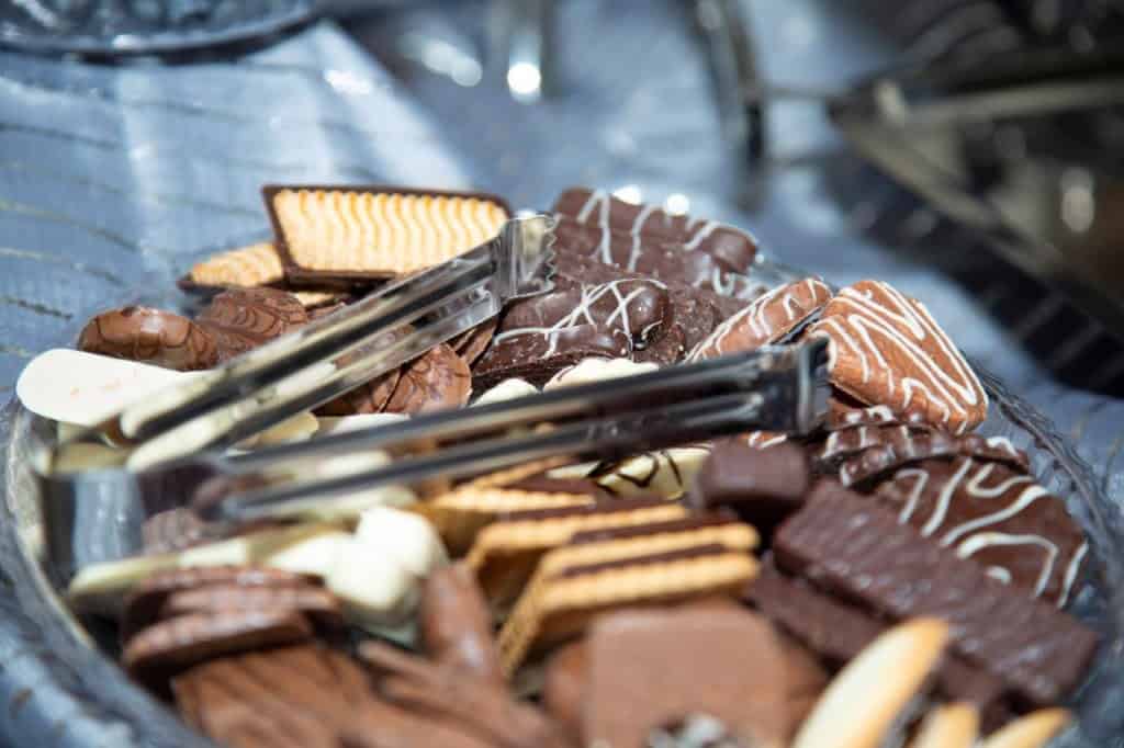 Chocolate cookies and treats on a platter, perfect for Gulf Coast gatherings. Enjoy sweet moments with friends and family by the beach or at special events along the Gulf Coast.