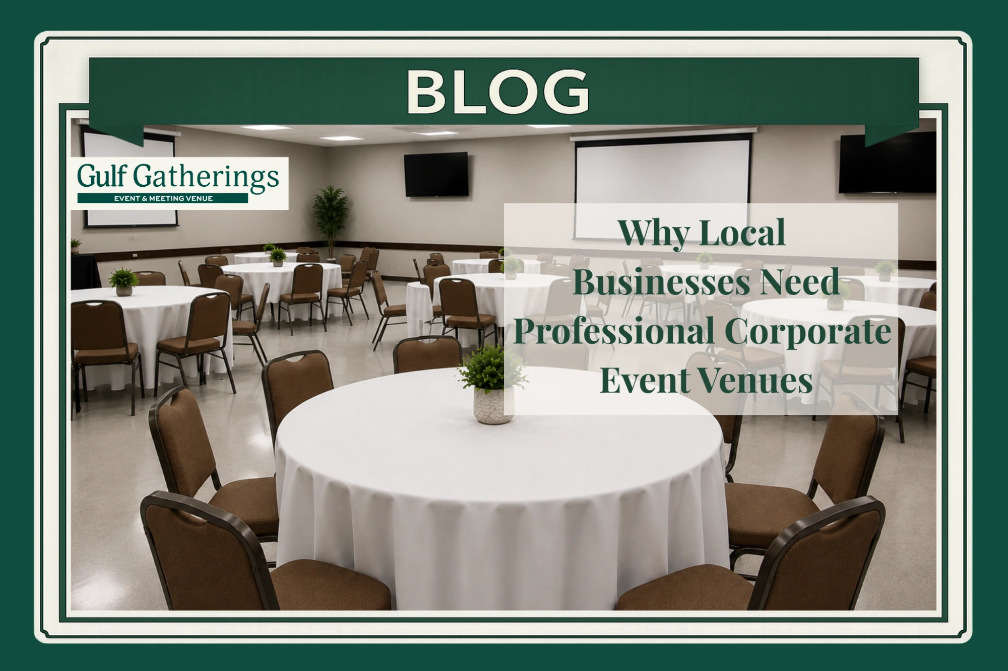 Discover why professional corporate event venues help local businesses impress clients and host successful events with Gulf Gatherings.